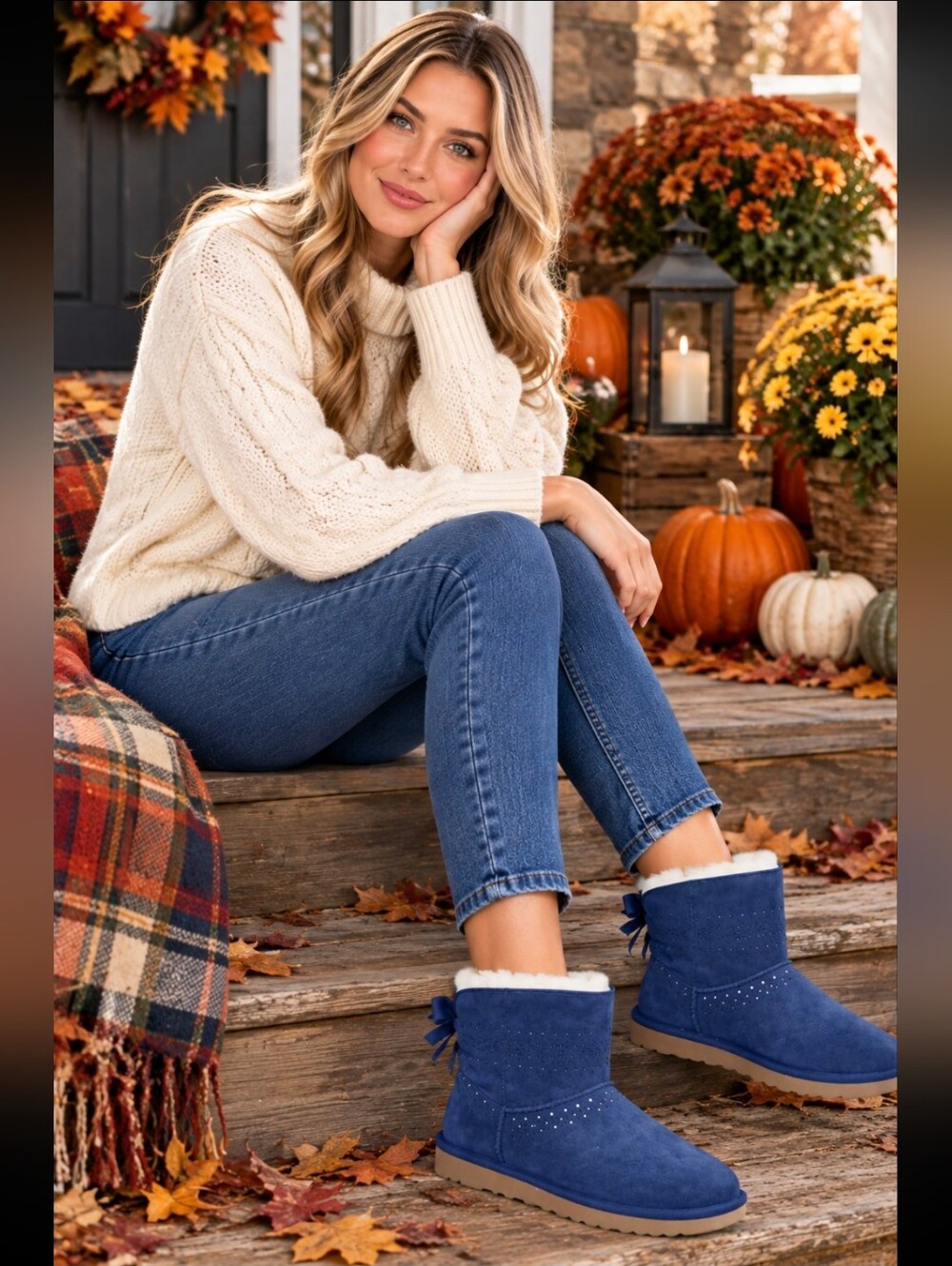 💙💚 UGG W Dae Sunshine Perforated Bootie in Navy 💚💙